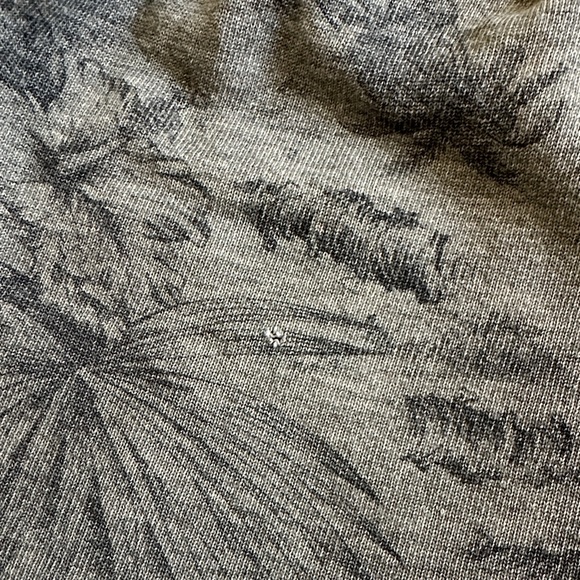 Hawaiian Beach Print Charcoal Kids Harem Shorts - Picture 5 of 9